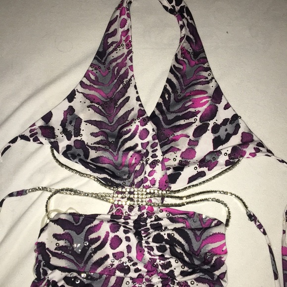 Brand new sequin halter dress - ties in the back - Picture 2 of 2